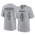 D.Cowboys #4 Dak Prescott Player Gray Atmosphere Fashion Home Game Jdoa Stitched Jerseys