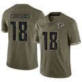 A.Falcons #18 Kirk Cousins Player Olive Salute To Service Limited Jdoa Stitched Jerseys
