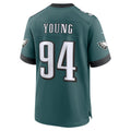Jdoa P.Eagles #94 Byron Young Midnight Green Team Game Jersey