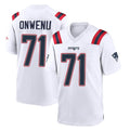 NE.Patriots #71 Mike Onwenu Player White Home Game Jdoa Stitched Jerseysv