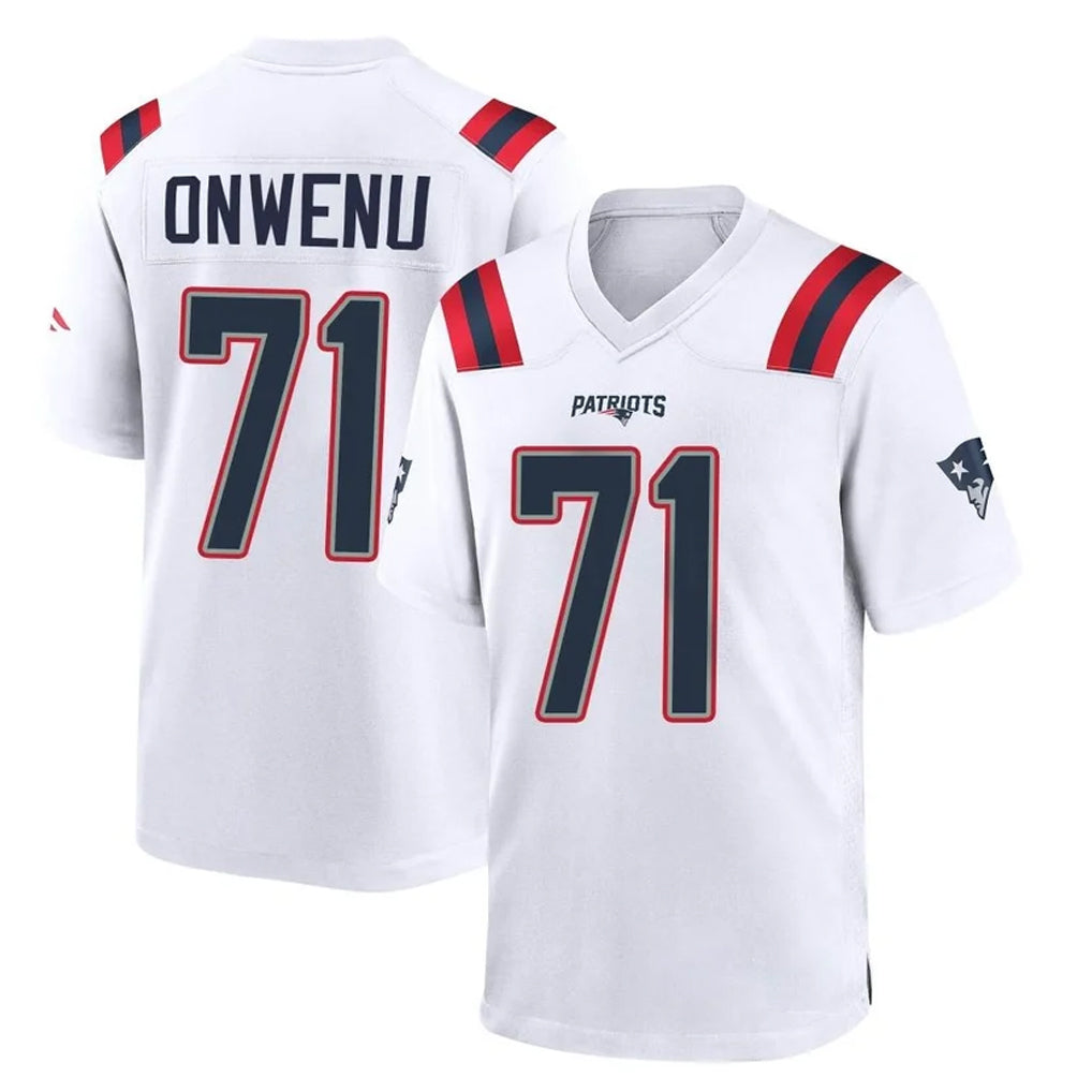 NE.Patriots #71 Mike Onwenu Player White Home Game Jdoa Stitched Jerseysv