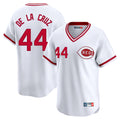 C.Reds #44 Elly De La Cruz Player White Cooperstown Collection Limited T-shirt Home Jdoa Stitched Jerseys