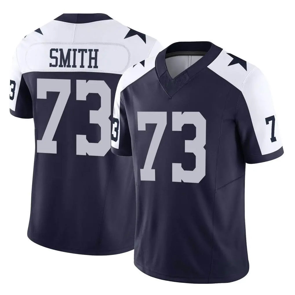 D.Cowboys #73 Tyler Smith Player Navy-White Limited Alternate Vapor F.U.S.E. Home Game Jdoa Stitched Jerseys