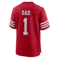 Jdoa SF.49ers #1 Dad Scarlet Game Jersey