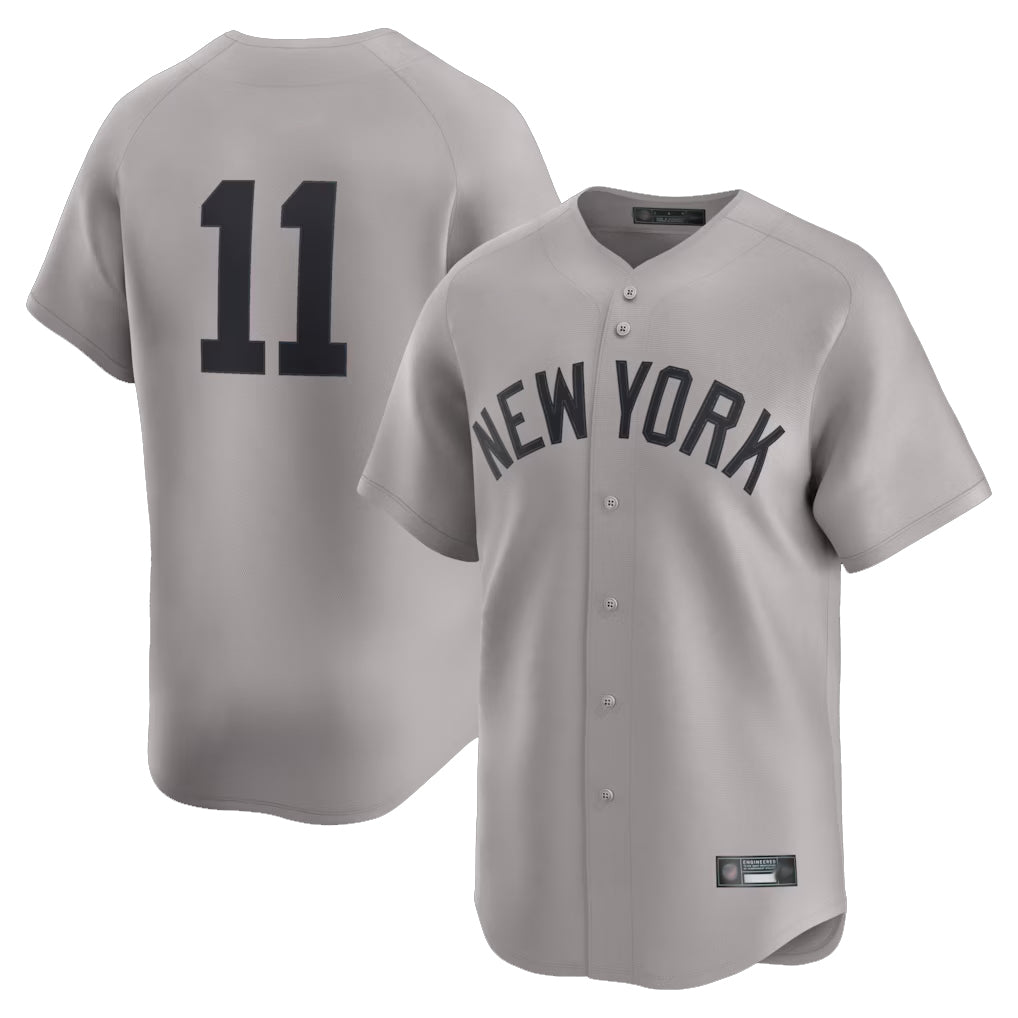 NY.Yankees #11 Anthony Volpe Player Gray Limited Home Jdoa Stitched Jerseys