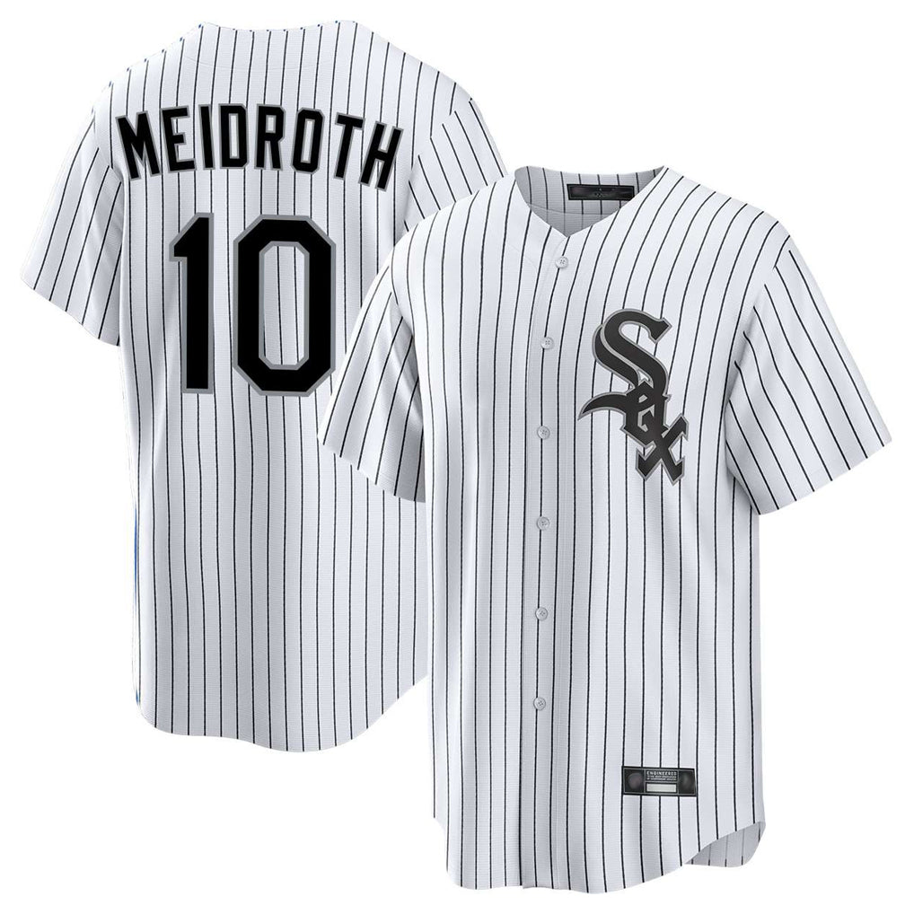 C.White Sox #10 Chase Meidroth Player White Stripe Home Game Jdoa Stitched Jerseys