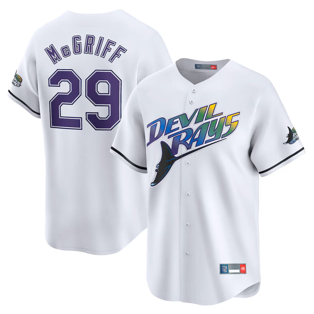T.Bay Rays #29 Fred McGriff Player White City Connect Home Jdoa Stitched Jerseys