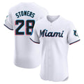 M.Marlins #28 Kyle Stowers Player White  Home Limited Elite Jdoa Stitched Jerseys