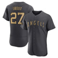 LA.Angels #27 Mike Trout Player Charcoal Limited Elite Game All-Star Jdoa Stitched Jerseys