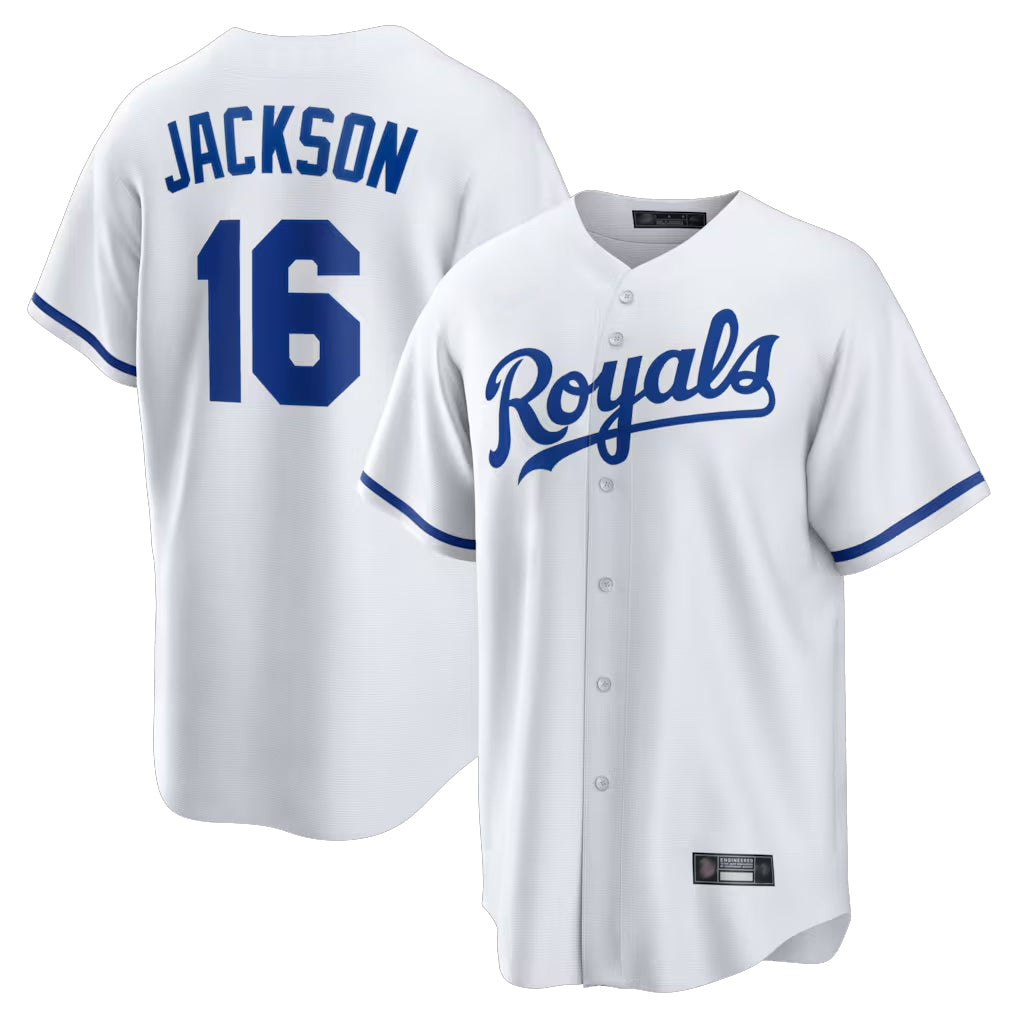 KC.Royals #16 Bo Jackson Player White Home Game Jdoa Stitched Jerseys