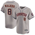 H.Astros #8 Christian Walker Player Gray Home Limited Jdoa Stitched Jerseys