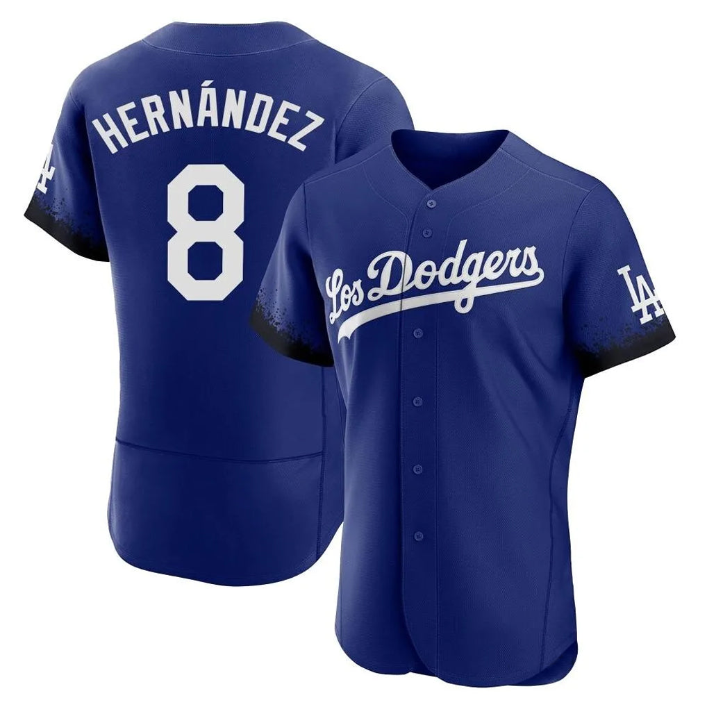 LA.Dodgers #8 Enrique Hern¨¢ndez Player Royal City Connect Elite Home Jdoa Stitched Jerseys