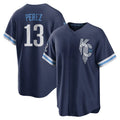 KC.Royals #13 Salvador Perez Player Navy City Connect Home Game Jdoa Stitched Jerseys