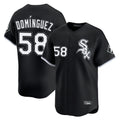 C.White Sox #58 Seranthony Dom¨ªnguez Player Black Limited Home Jdoa Stitched Jerseys
