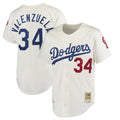 LA.Dodgers #34 Fernando Valenzuela Player Cream Throwback Vapor Limited Jdoa Stitched Jerseys