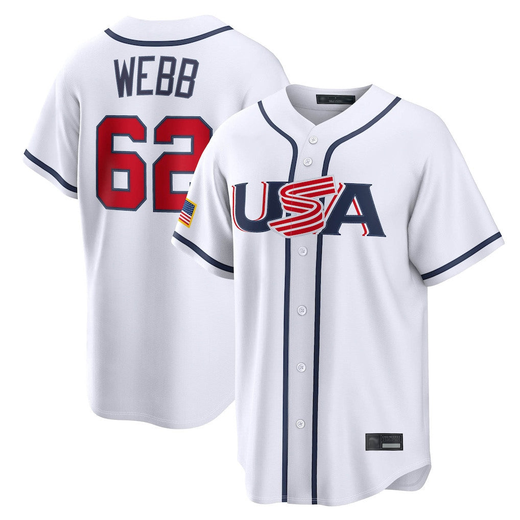 SF.Giants #62 Logan Webb Player White USA 2026 World Classic Road Limited Jdoa Stitched Jerseys