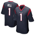 H.Texans #1 Tank Dell Player Navy Home Game Jdoa Stitched Jerseys