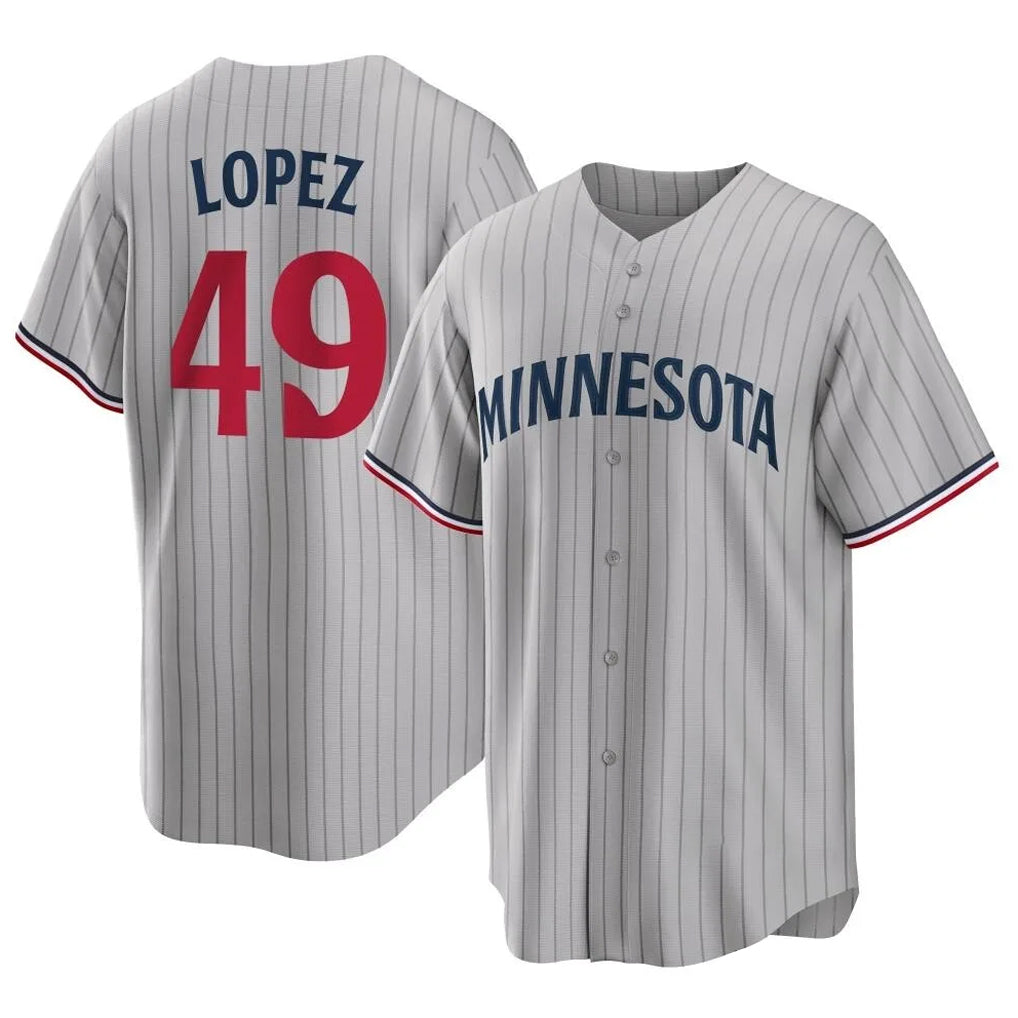 M.Twins #49 Pablo Lopez Player Gray Game Limited Home Jdoa Stitched Jerseys