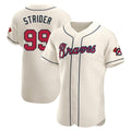 A.Braves #99 Spencer Strider Player Cream Limited Elite Home Game Jdoa Stitched Jerseys
