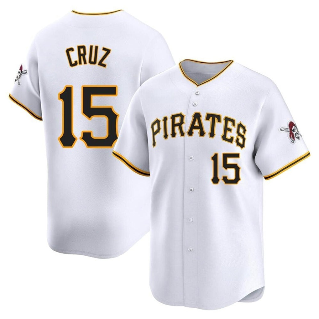 P.Pirates #15 Oneil Cruz Player White Home Limited Jdoa Stitched Jerseys