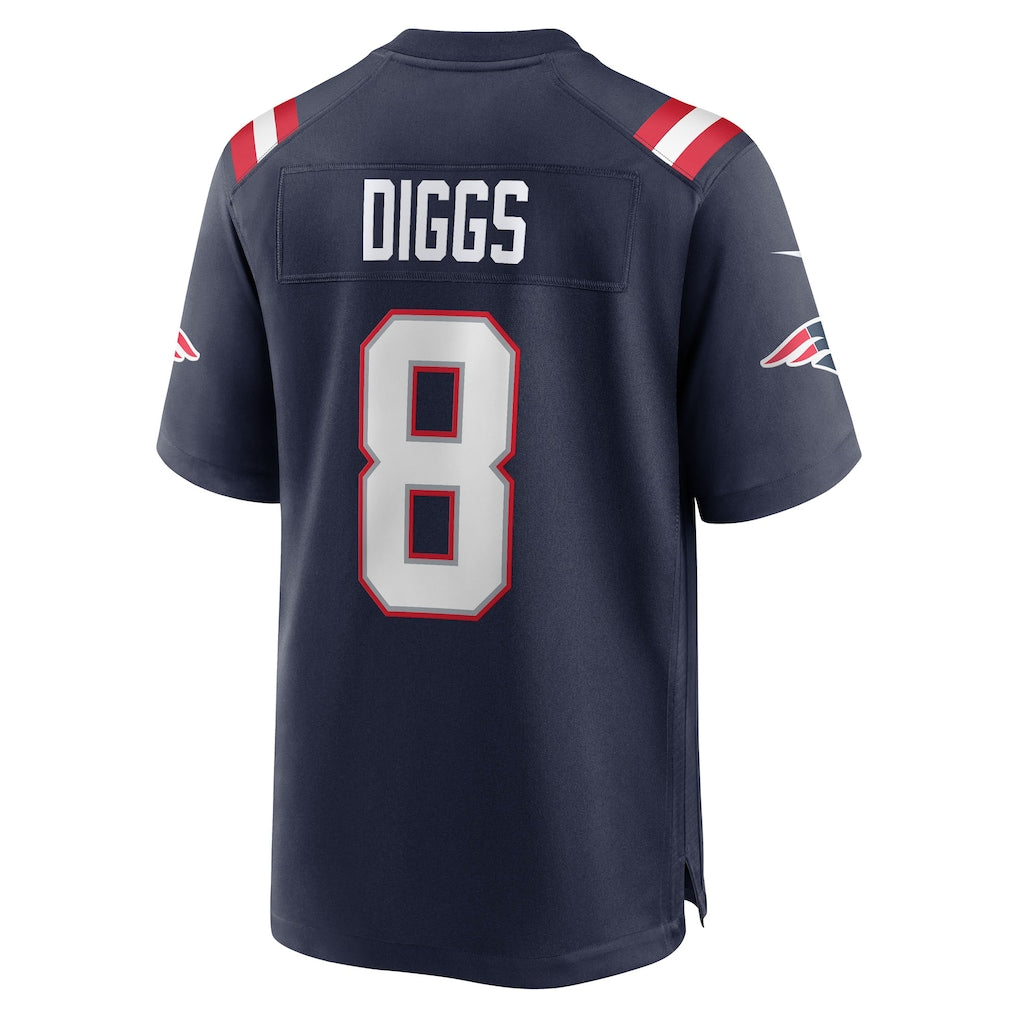 Jdoa NE.Patriots #8 Patriots Stefon Diggs Navy Game Jersey