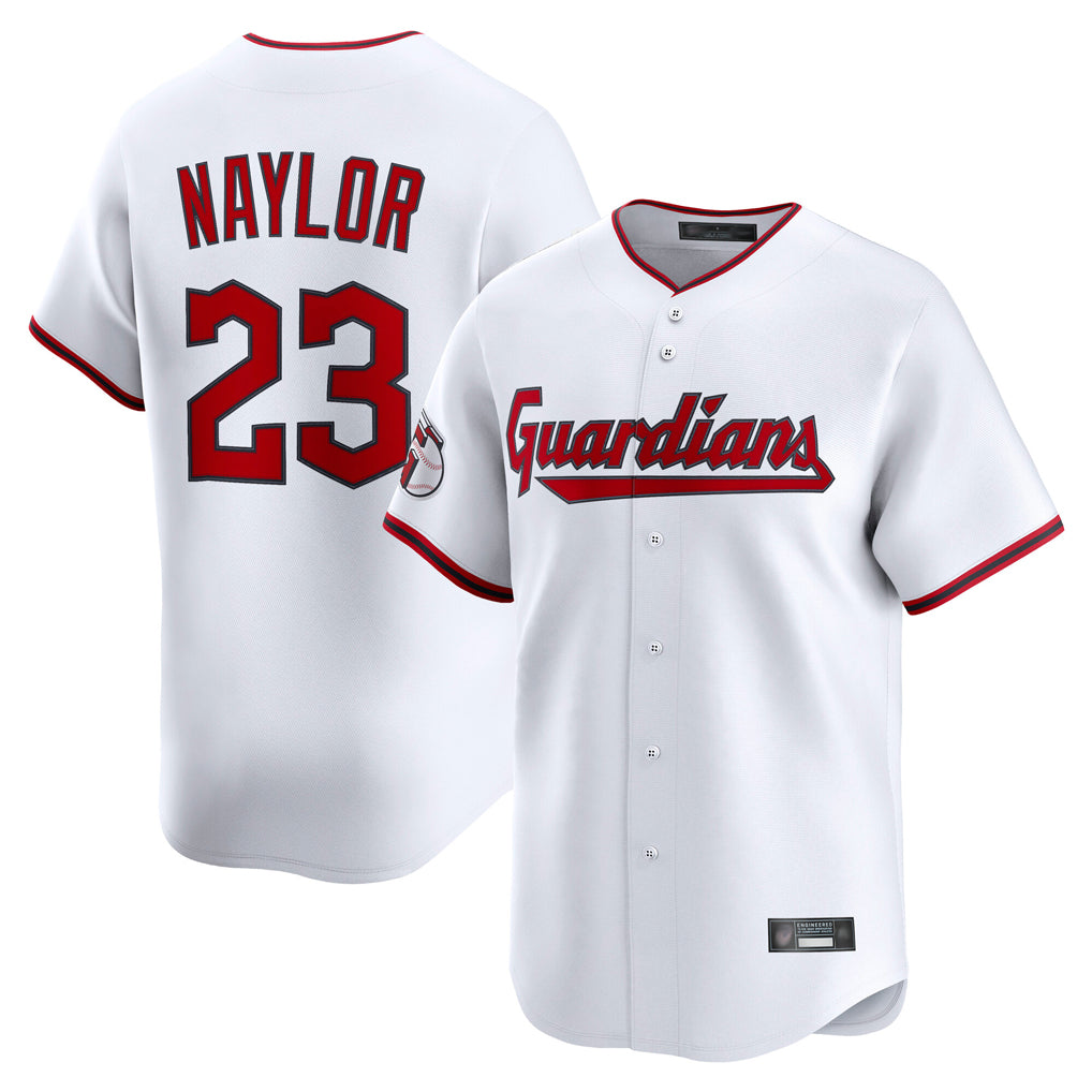 C.Guardians #23 Bo Naylor Player White Limited Home Game Jdoa Stitched Jerseys