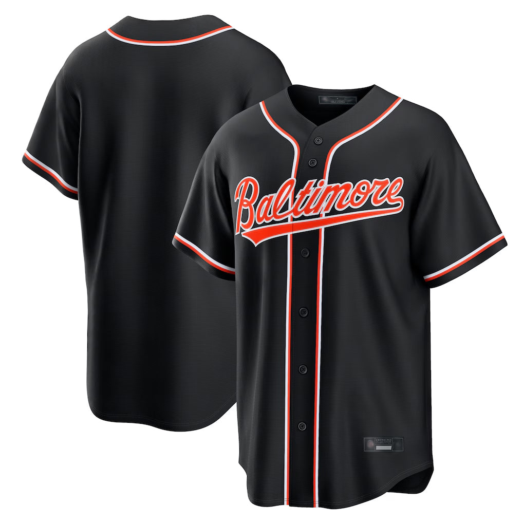 B.Orioles ## Orioles Blank Player Black Out Fashion Home Game Jdoa Stitched Jerseys