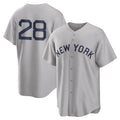 NY.Yankees #28 Austin Wells Player Gray Field of Dreams Game Jdoa Stitched Jerseys