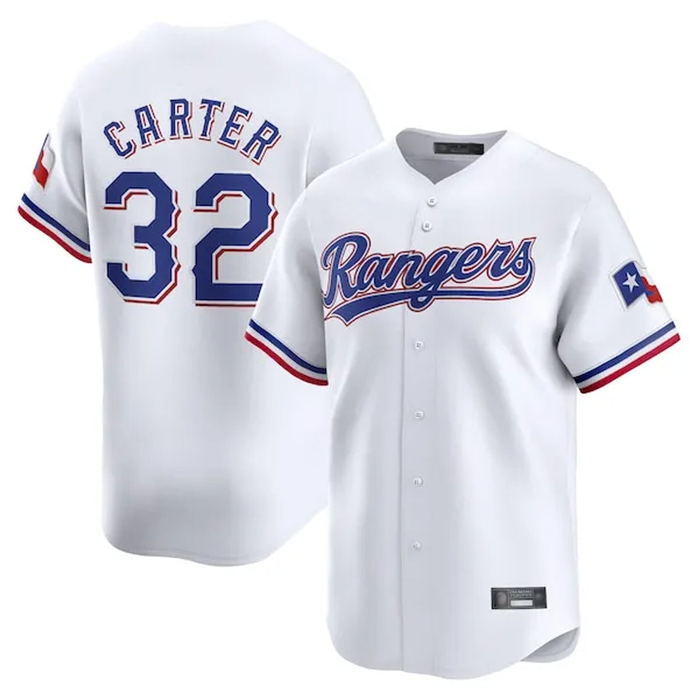 T.Rangers #32 Evan Carter Player White Home Limited Jdoa Stitched Jerseys