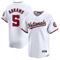 W.Nationals #5 CJ Abrams Player White Home Limited Jdoa Stitched Jerseys