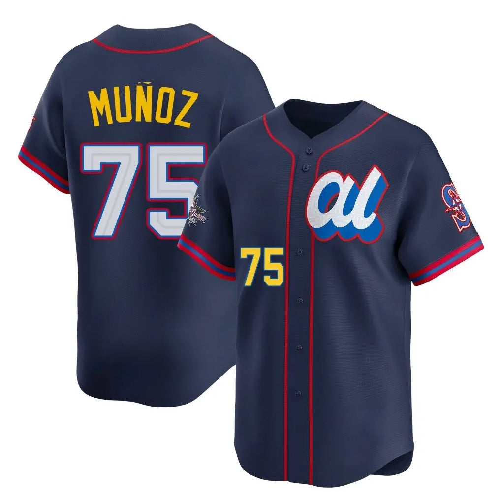S.Mariners #75 Andres Munoz Player Navy Limited American League All-Star Edition Jdoa Stitched Jerseys