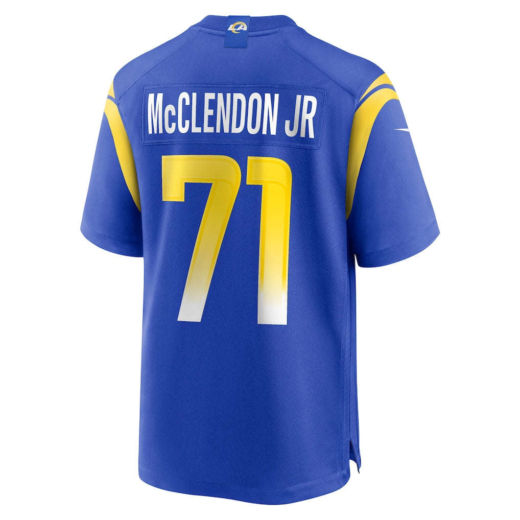 Jdoa LA.Rams #71 Warren McClendon Jr. Royal Team Game Jersey