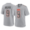 C.Browns #9 Grant Delpit Player Gray Atmosphere Fashion Game Jdoa Stitched Jerseys