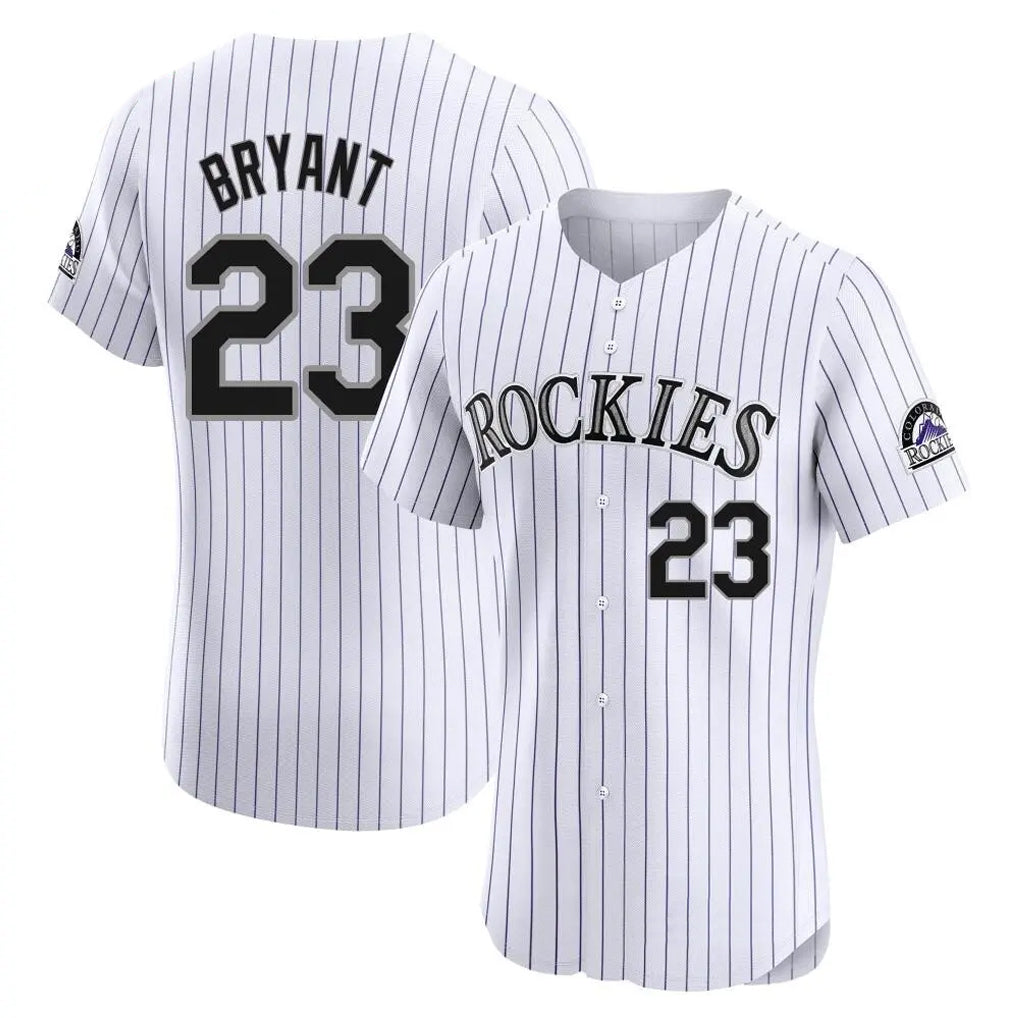 C.Rockies #23 Kris Bryant Player White Limited Elite Home Jdoa Stitched Jerseys