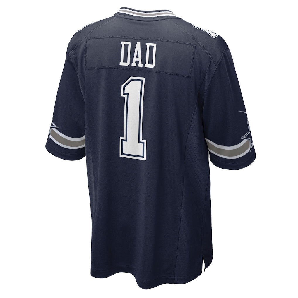 Jdoa D.Cowboys #1 Dad Navy Game Jersey