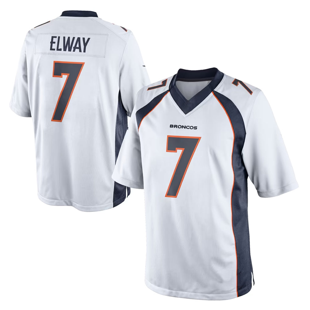 D.Broncos #7 John Elway Player White Game Jdoa Stitched Jerseys