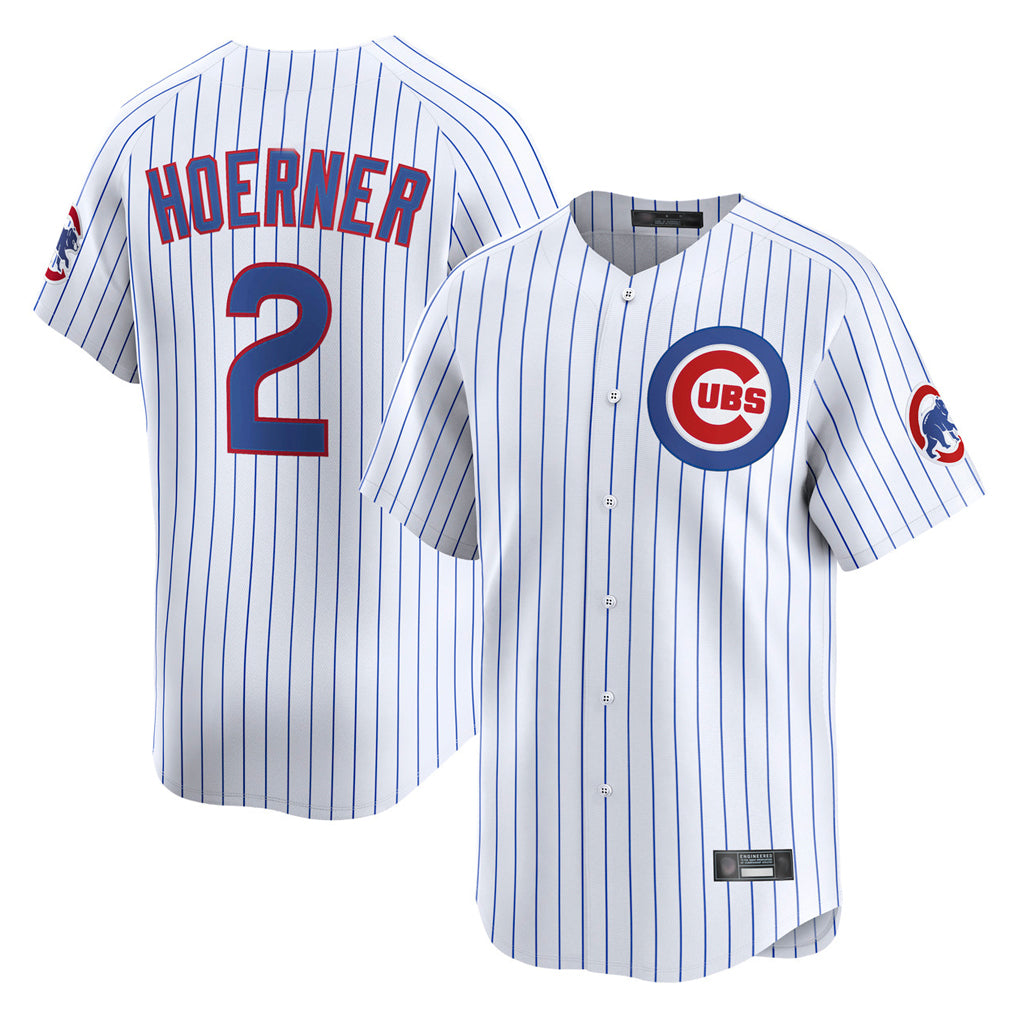 C.Cubs #2 Nico Hoerner Player White Limited Home Game Jdoa Stitched Jerseys