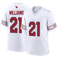 A.Cardinals #21 Garrett Williams Player White Home Game Jdoa Stitched Jerseys