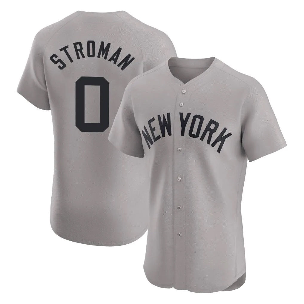 NY.Yankees #0 Marcus Stroman Player Gray Limited Elite Home Jdoa Stitched Jerseys
