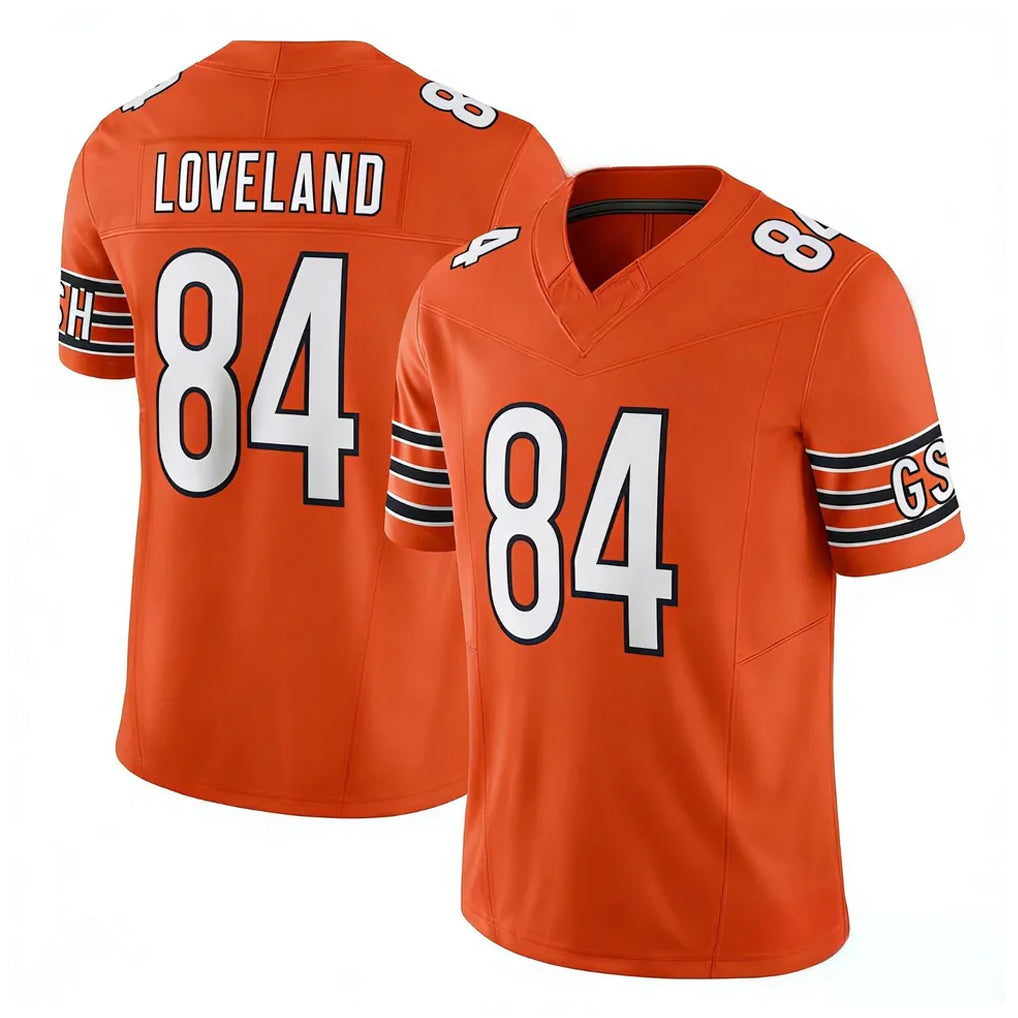 C.Bears #84 Colston Loveland Player Orange Vapor F.U.S.E. Limited Home Game Jdoa Stitched Jerseys