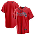 A.Braves ## Braves Blank Player Red Home Game Jdoa Stitched Jerseys