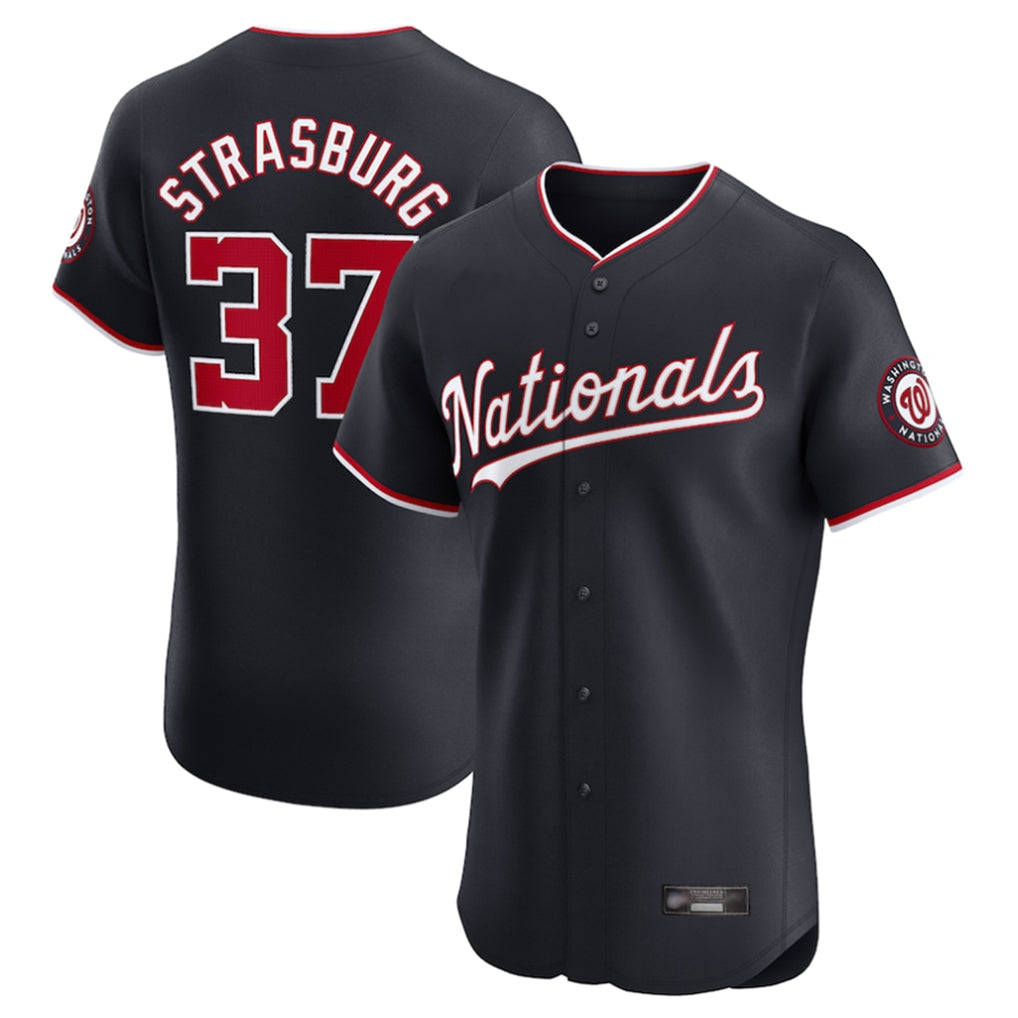 W.Nationals #37 Stephen Strasburg Player Navy Elite Jdoa Stitched Jerseys