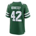 Jdoa NY.Jets #42 Thomas Hennessy Legacy Green Team Game Jersey
