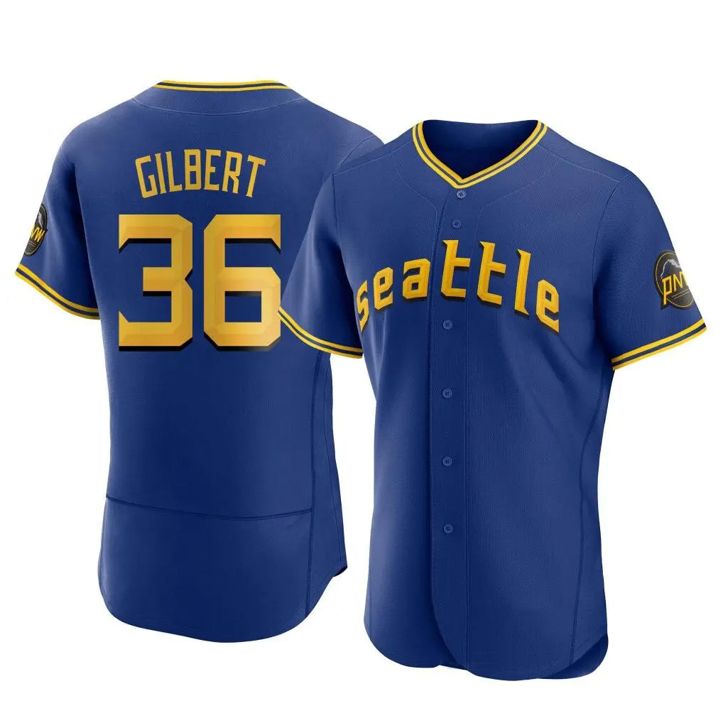 S.Mariners #36 Logan Gilbert Player Royal City Connect Home Limited Elite Jdoa Stitched Jerseys