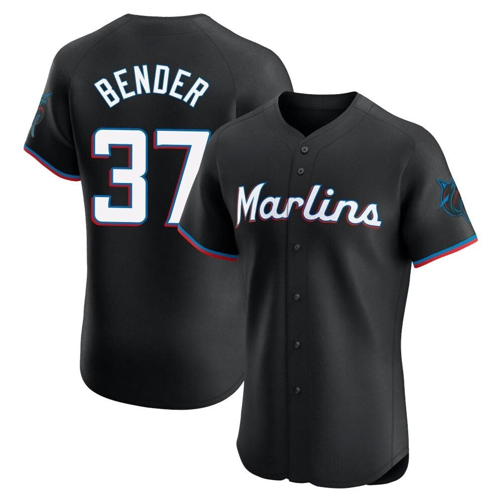 M.Marlins #37 Anthony Bender Player Black Vapor Home Limited Elite Jdoa Stitched Jerseys