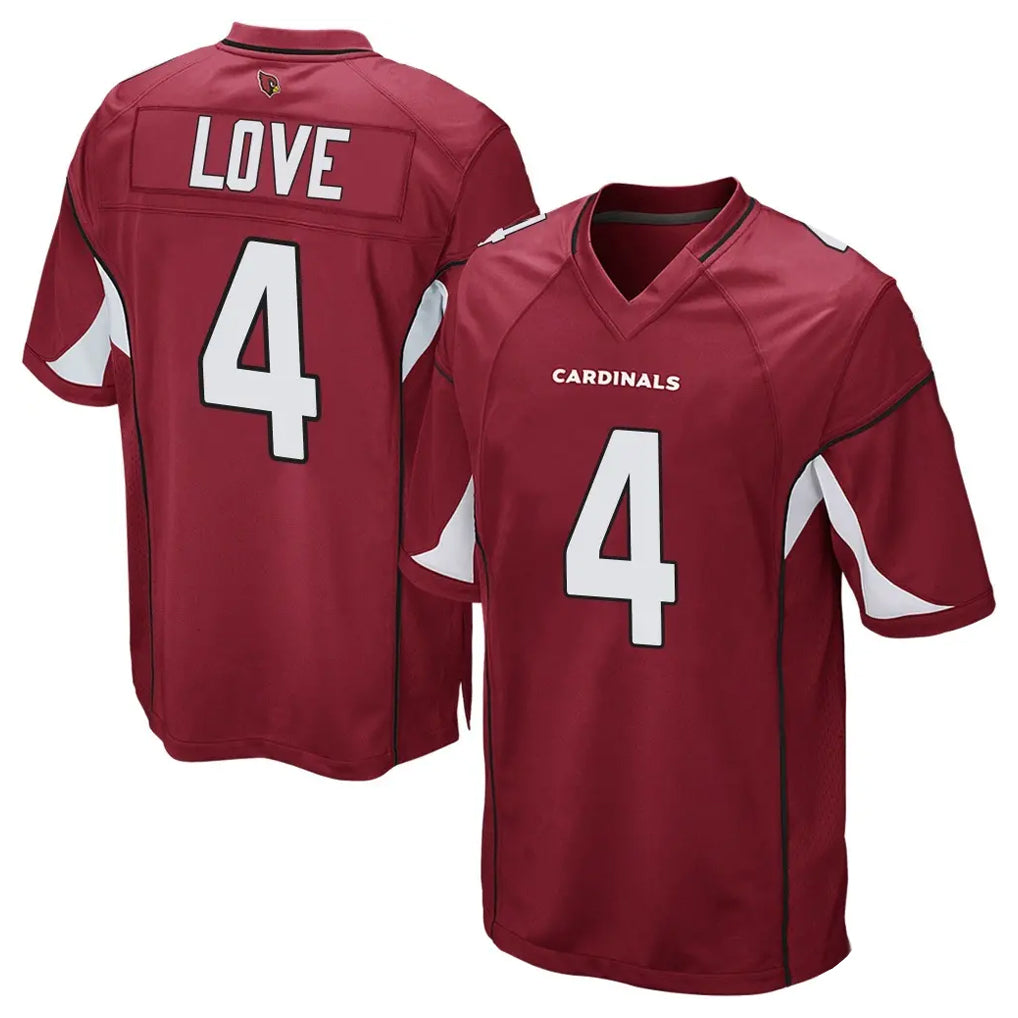 A.Cardinals #4 Jeremiyah Love Player Cardinal Home Game Jdoa Stitched Jerseys