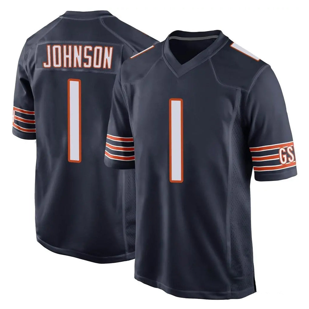 C.Bears #1 Jaylon Johnson Player Navy Home Game Jdoa Stitched Jerseys