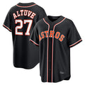 H.Astros #27 Jose Altuve Player Black Fashion Out Home Game Jdoa Stitched Jerseys