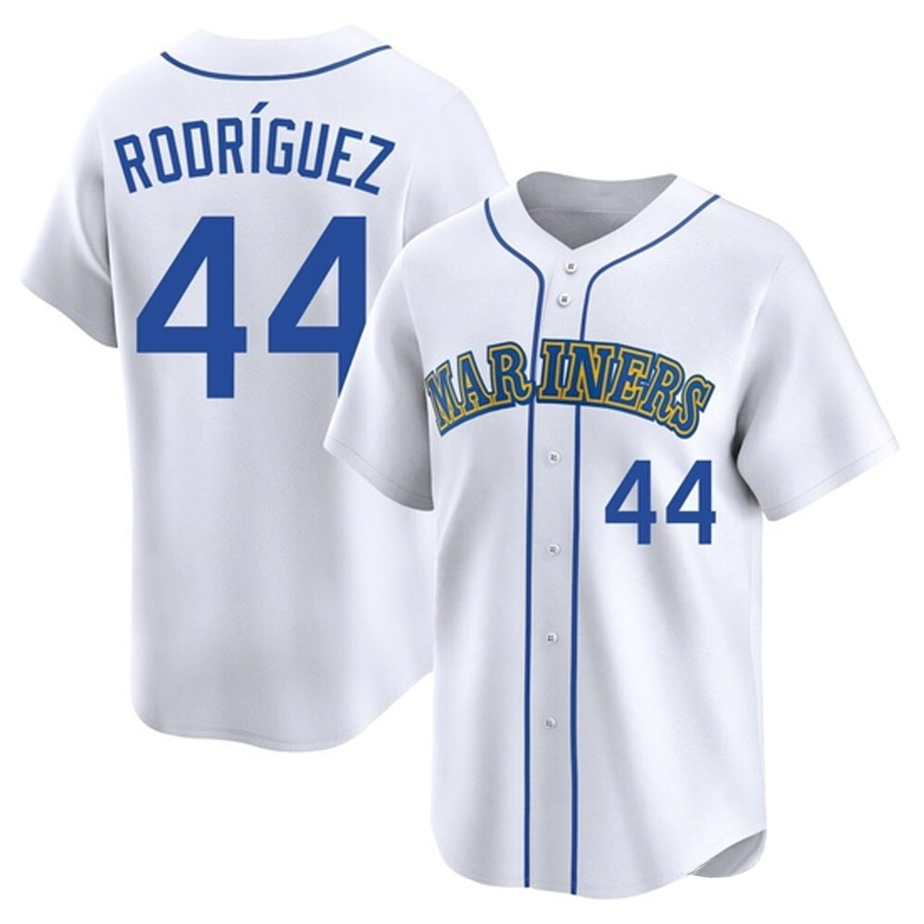 S.Mariners #44 Julio Rodriguez Player White Pitch Fashion Game Jdoa Stitched Jerseys