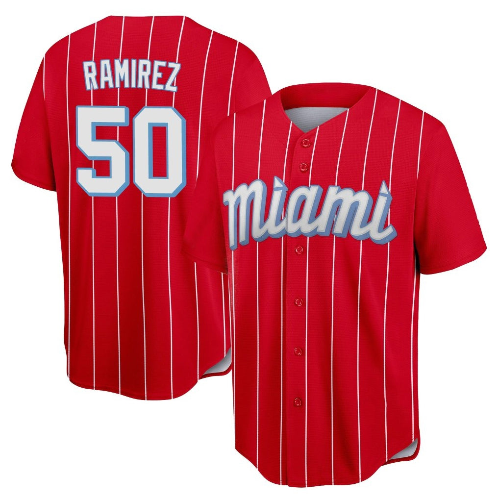 M.Marlins #50 Agustin Ramirez Player Red City Connect Home Game Jdoa Stitched Jerseys